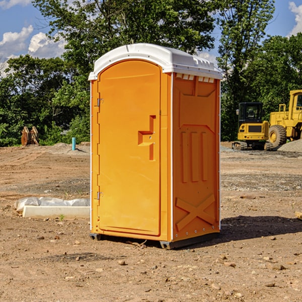 can i customize the exterior of the porta potties with my event logo or branding in Maple Ridge MI